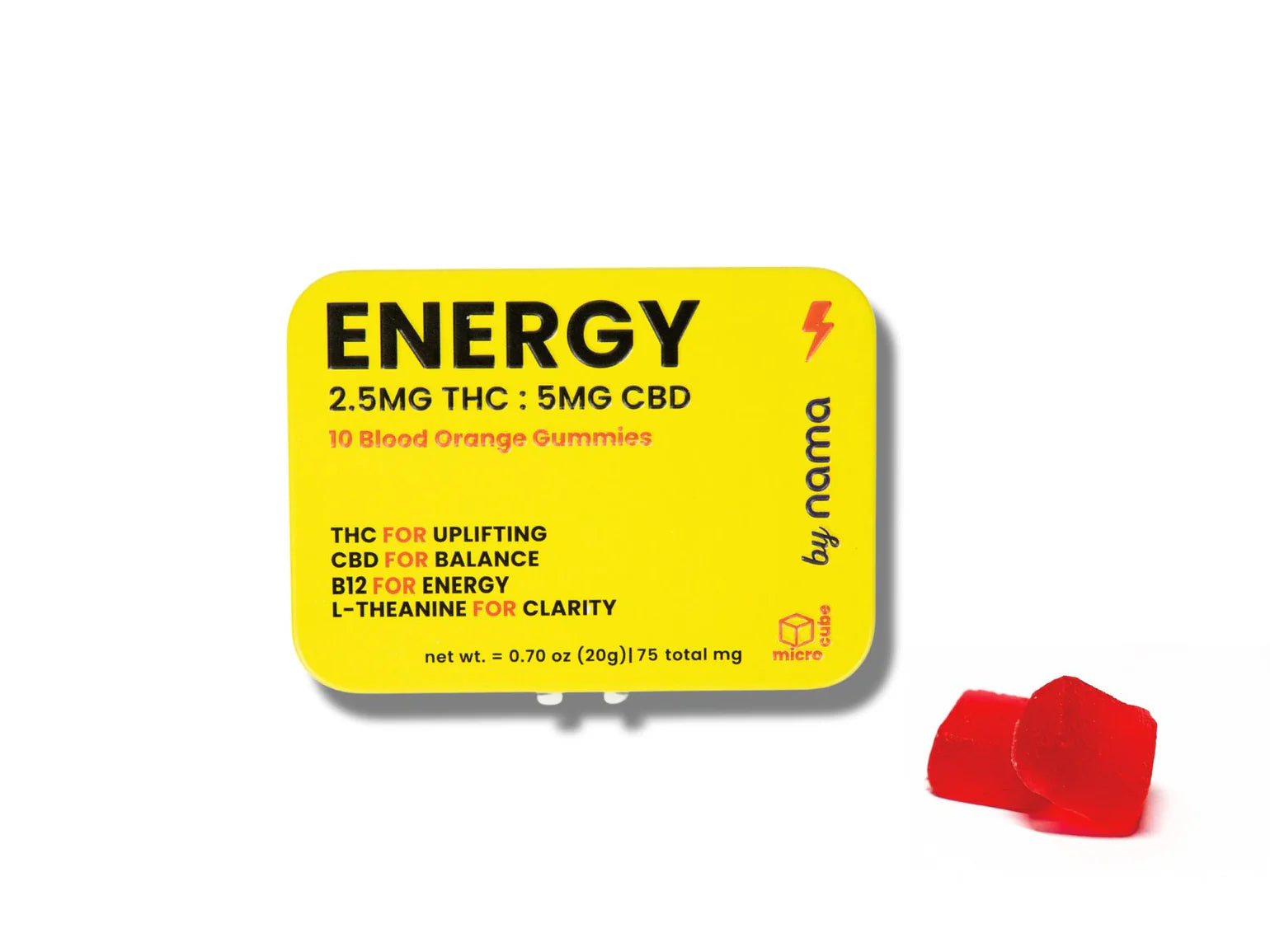 Nama Energy Gummies | Delta-9 THC, CBD, B12, and L-Theanine