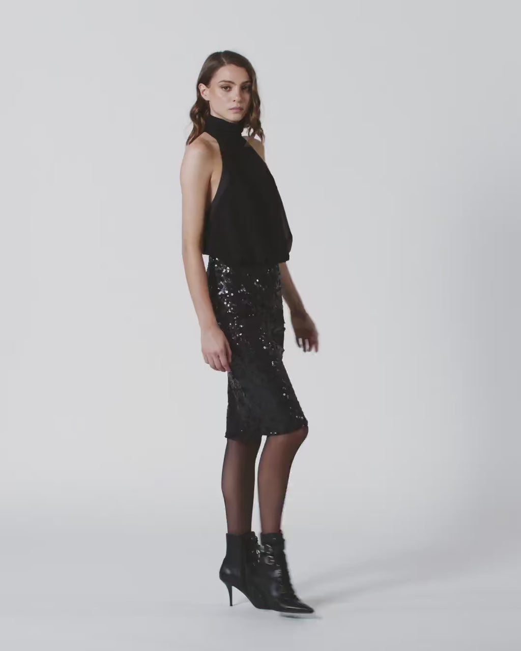 Pinko Pencil skirt with sequins