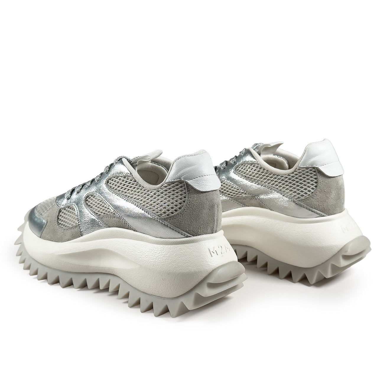 VicMatie D22 RUNNING LACE-UP SNEAKER SILVER/GREY