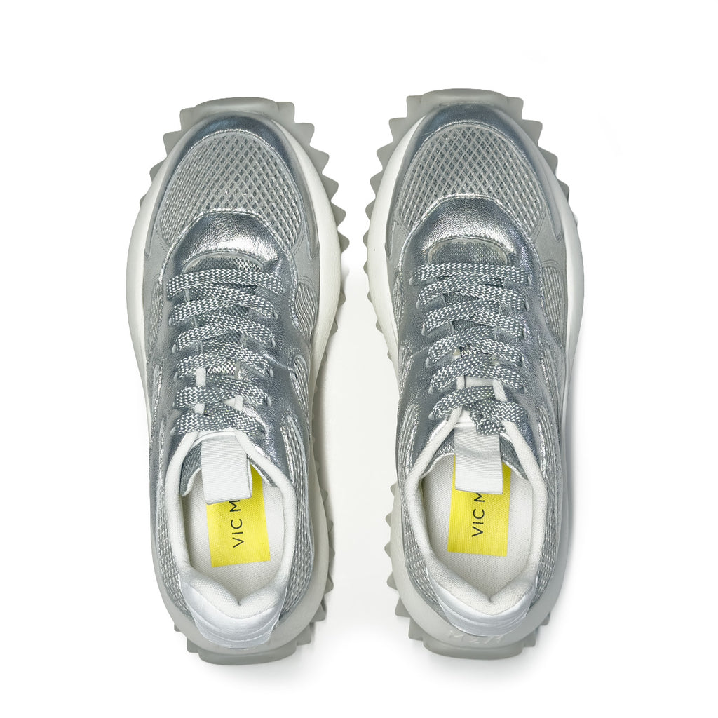 VicMatie D22 RUNNING LACE-UP SNEAKER SILVER/GREY
