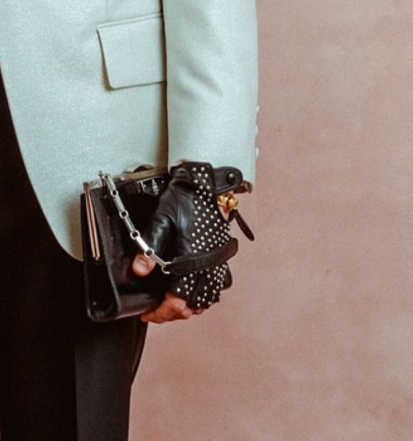 Seymoure UNISEX 3/4 Fingerless Driving Gloves with Studs