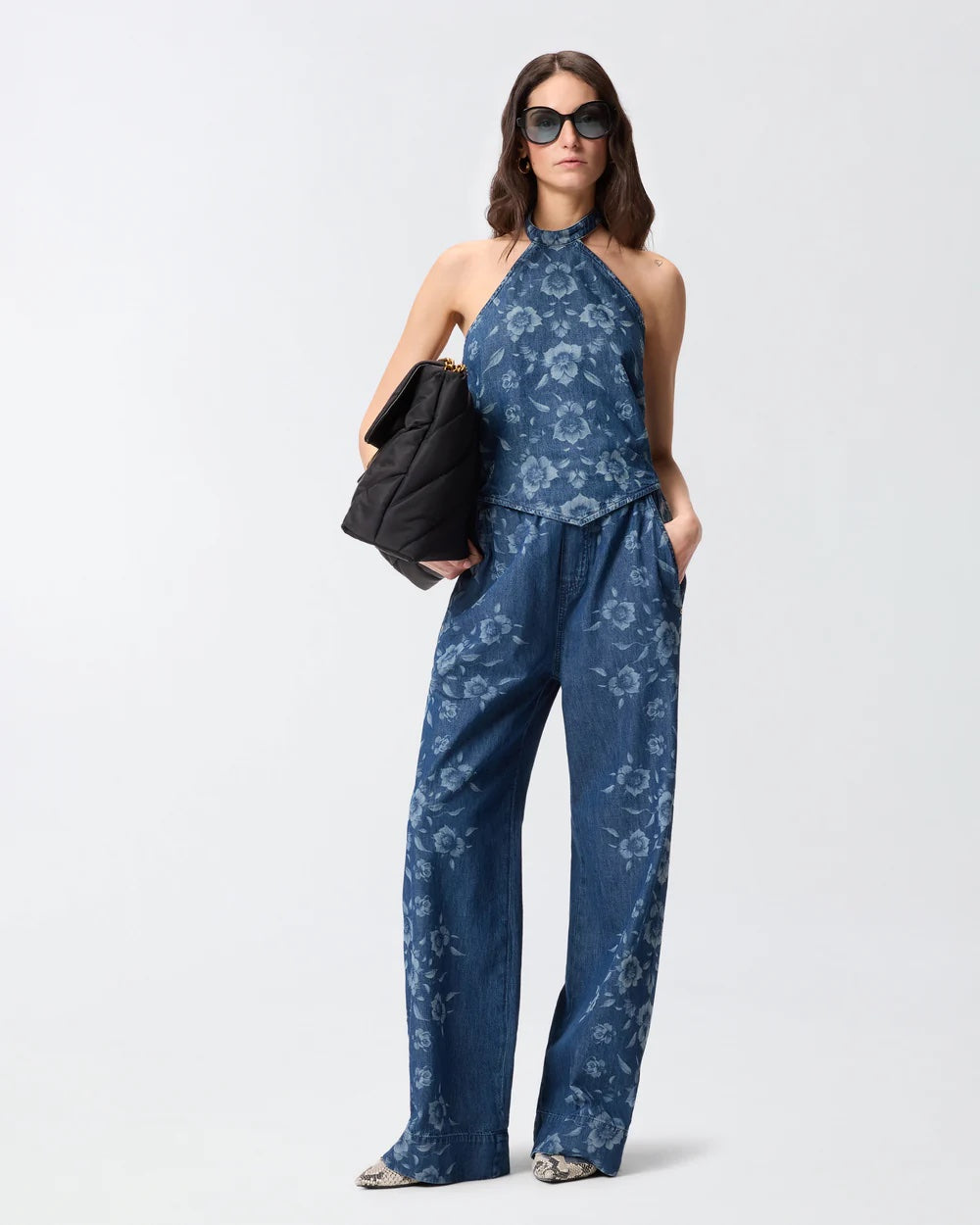 Pinko Denim Floral. Top