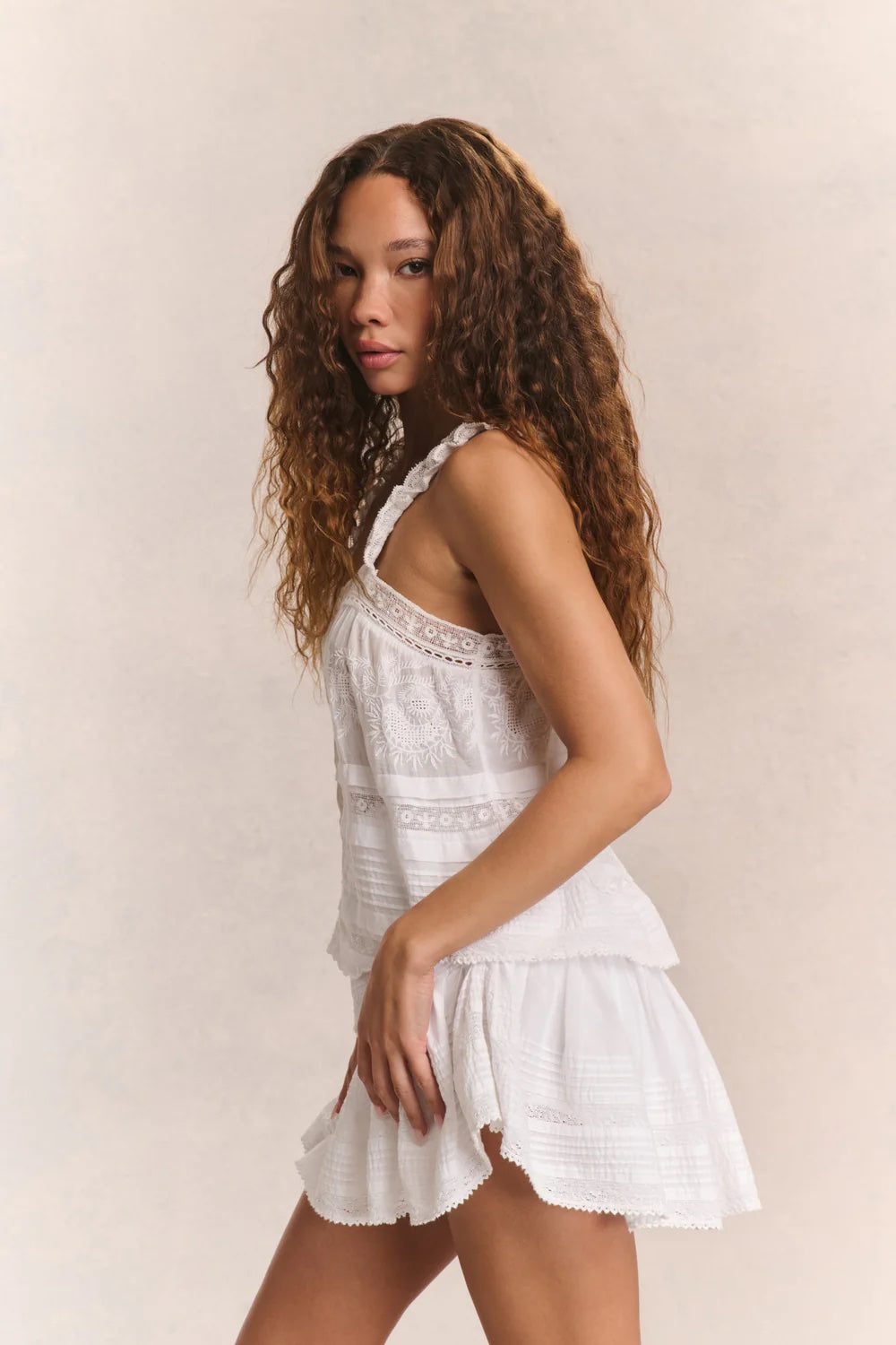 LoveShackFancy Sully Heritage Cotton Top