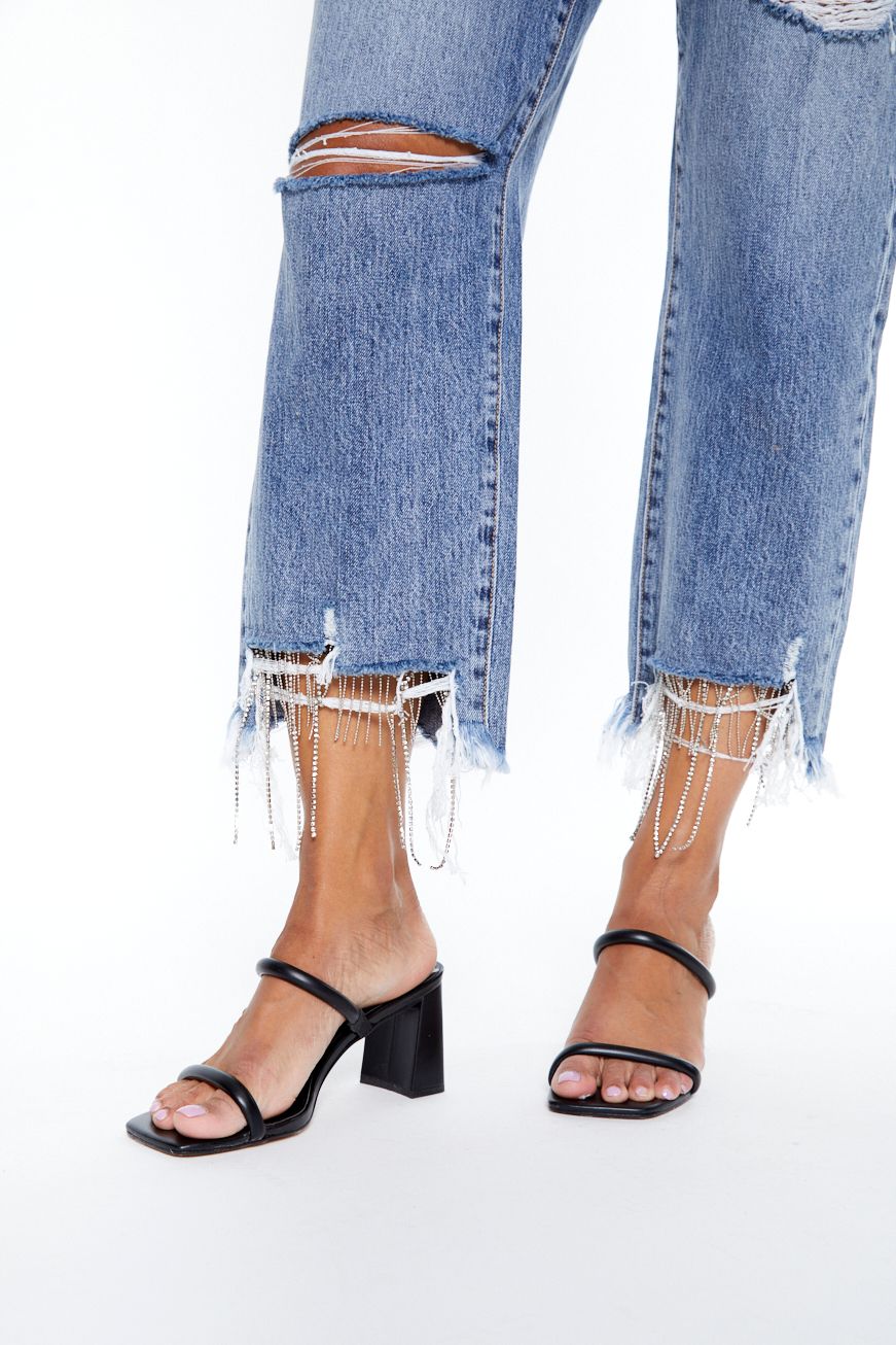 Blue Revival All Chained Up Ankle Jean in Angel Falls