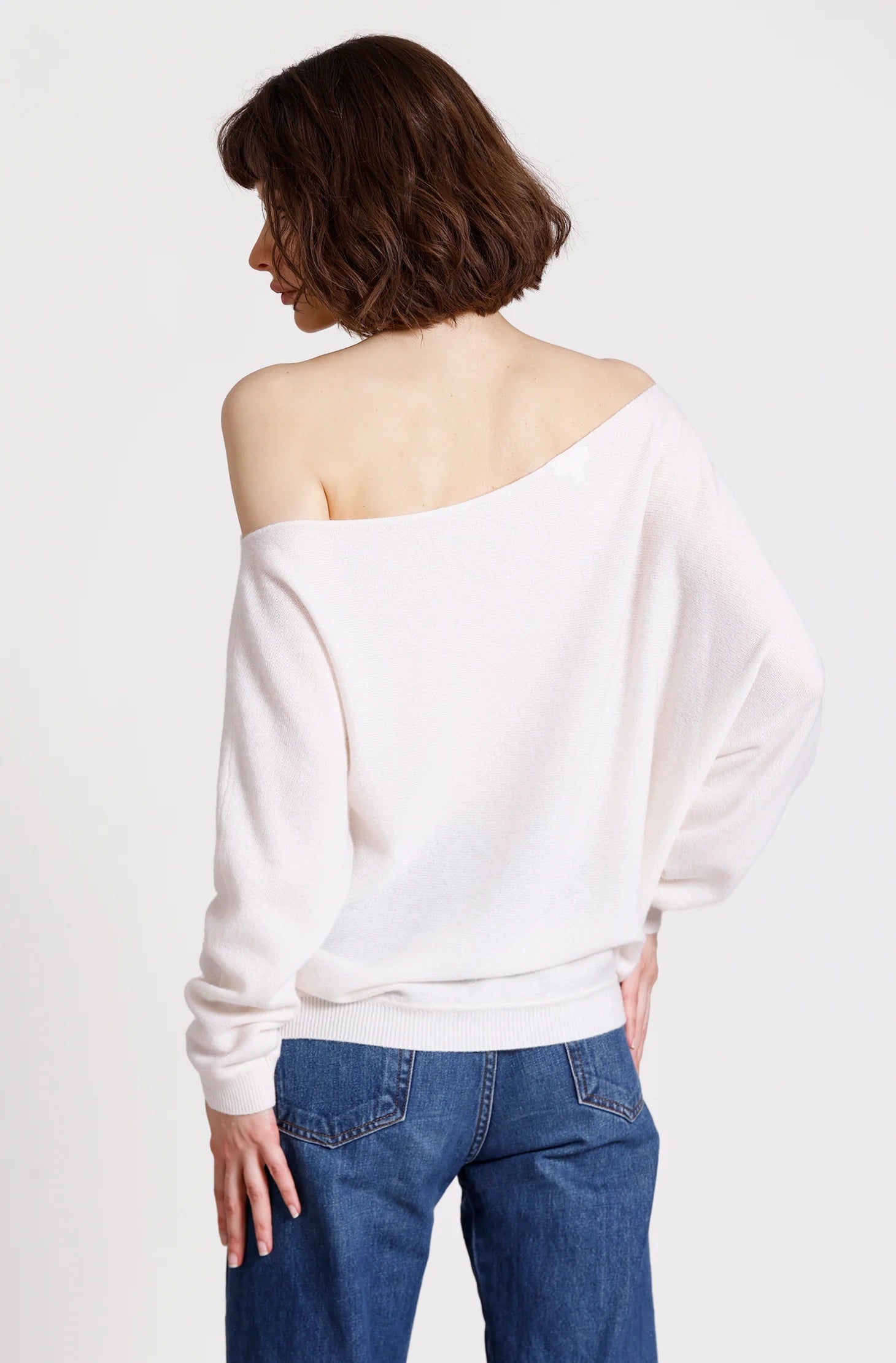Minnie Rose Cashmere Off The Shoulder Top