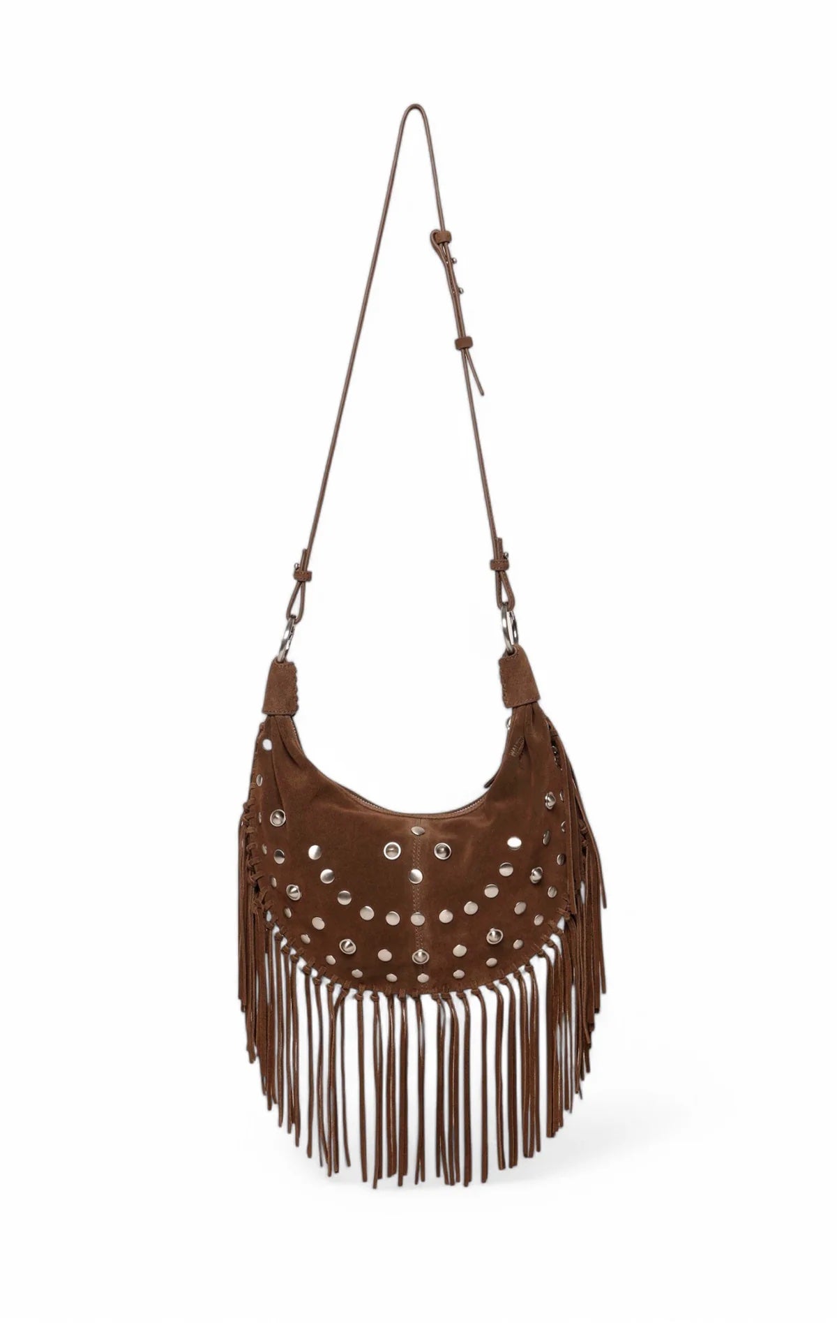 Walter Baker Willow Fringe Mini Hobo Truffle Suede