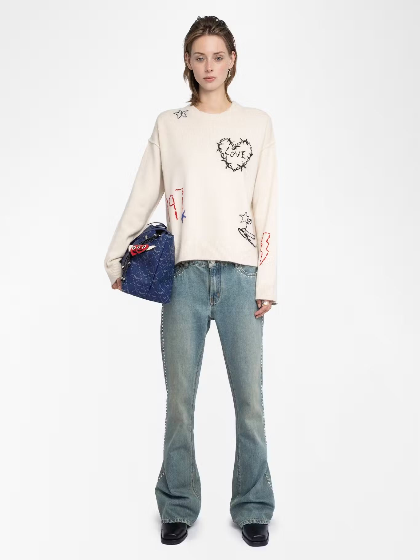 Zadig&Voltaire Markuz Cashmere Sweater Ecru