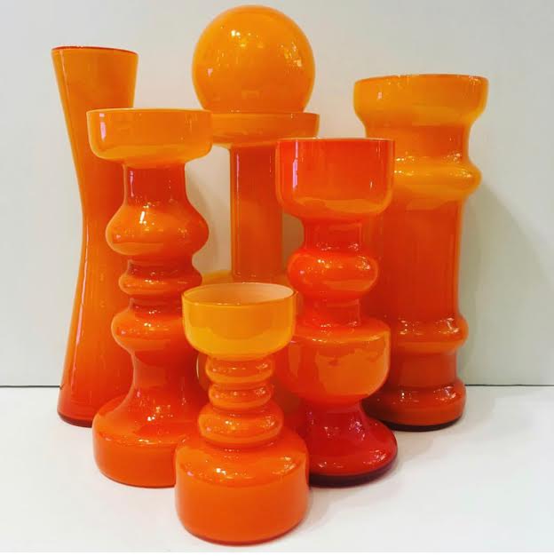 End of History Orange Vases