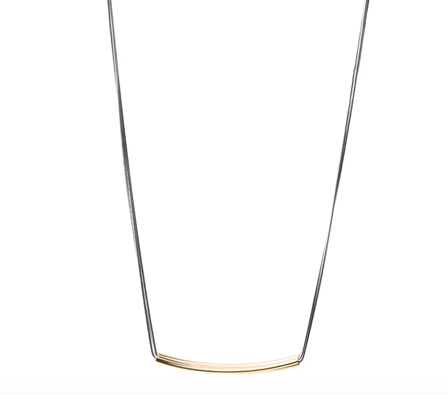 Atelium Three Strand Mixed Metal Necklace