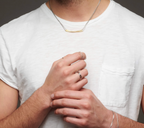 Atelium Three Strand Mixed Metal Necklace