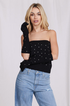 Minnie Rose Cashmere Stretch Studded Gloves