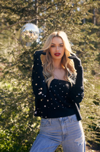 Minnie Rose Cashmere Stretch Studded Gloves