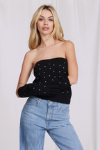 Minnie Rose Cashmere Stretch Studded Gloves