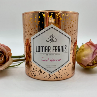 Lomar Farms Sweet Hibiscus Beeswax Candle