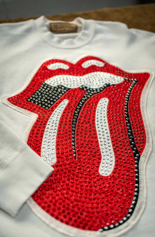 Madeworn Rolling Stones Crystal Patch Classic Crew Sweatshirt