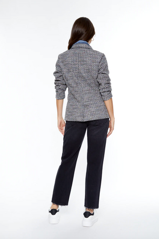 Blue Revival Helen Black & Rainbow Tweed Blazer With Removable Denim Insert