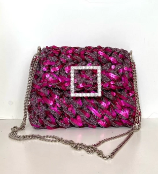 Lorenza Gandaglia Pink Nana Crystal Bag
