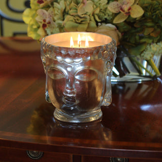 Thompson Ferrier Clear Glass Buddha Candle