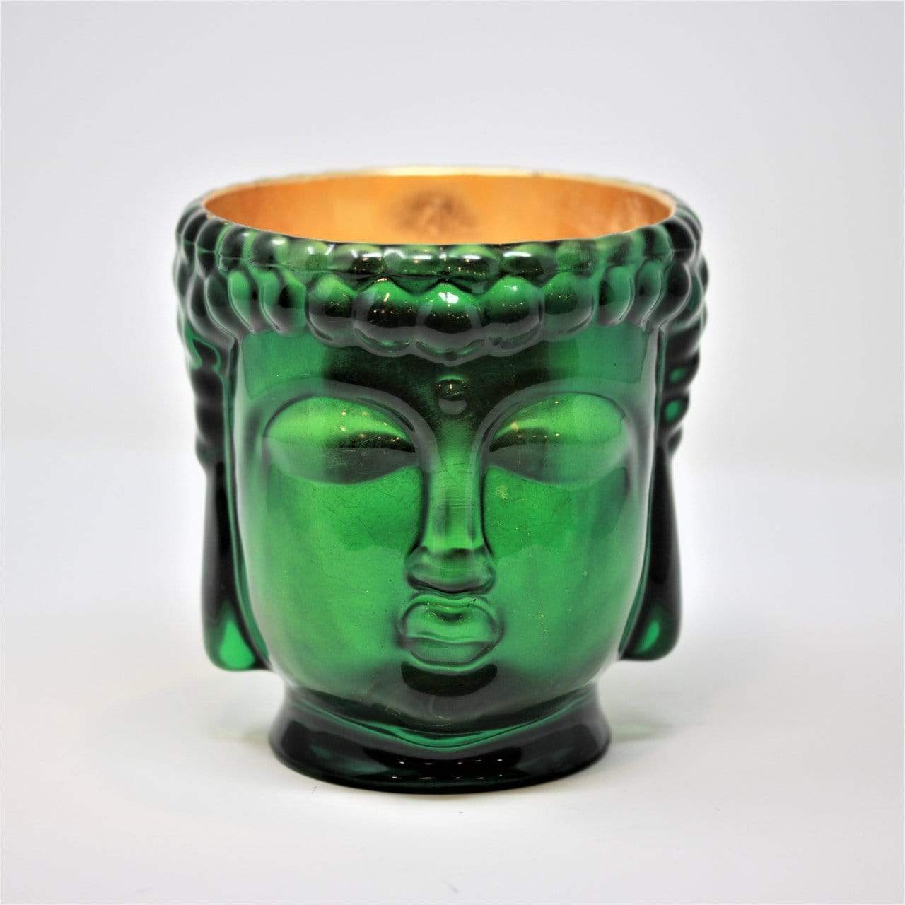 Thompson Ferrier Emerald Green Glass Buddha Candle