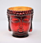 Thompson Ferrier Ruby Red Glass Buddha Candle
